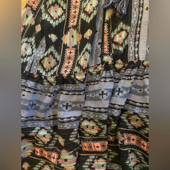 NWOT Anthropologie Holding Horses Winter Moon Boho Western Tunic Tiered Dress M - Picture 10 of 10